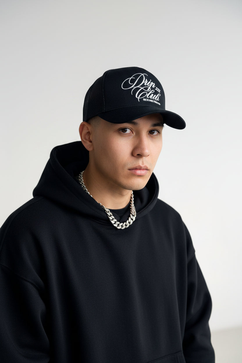 CAP DRIP TRUCKER BLACK