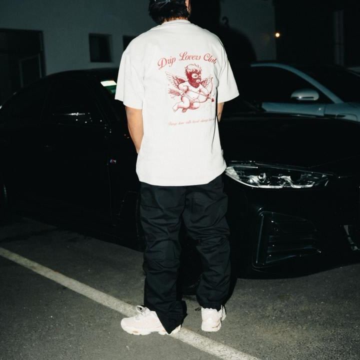 Camiseta Baby Valentine beige Drip Club detalle - tee streetwear Costa Rica