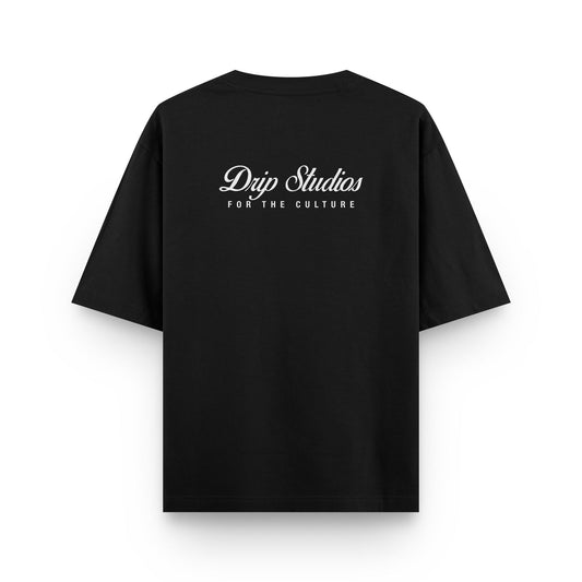 Camiseta For The Culture negra Drip Club modelo - basics streetwear Costa Rica
