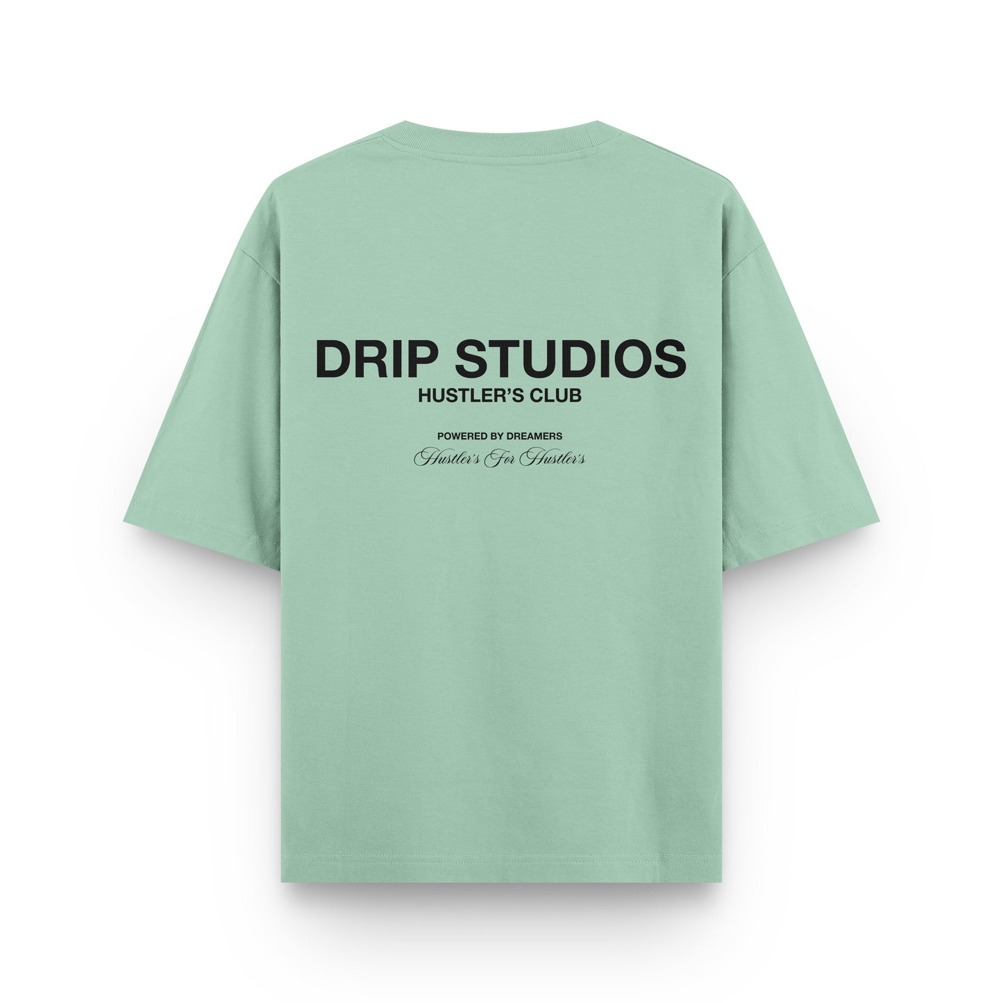Camiseta Hustler verde Drip Club espalda - streetwear Costa Rica