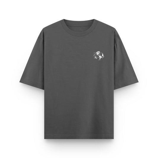 Camiseta Worldwide gris Drip Club espalda - streetwear hombre Costa Rica