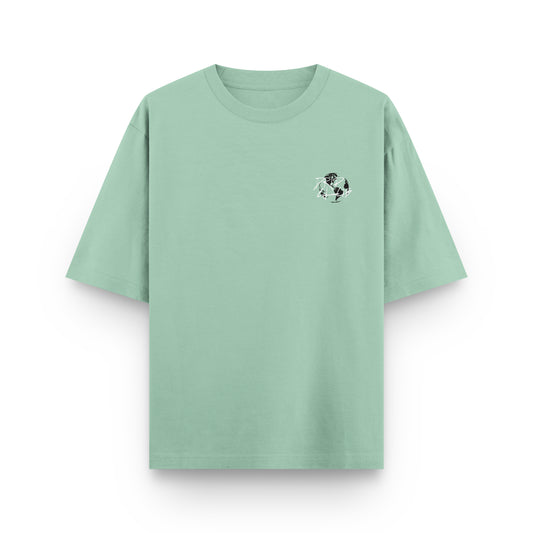 Camiseta Worldwide menta Drip Club frente - streetwear Costa Rica