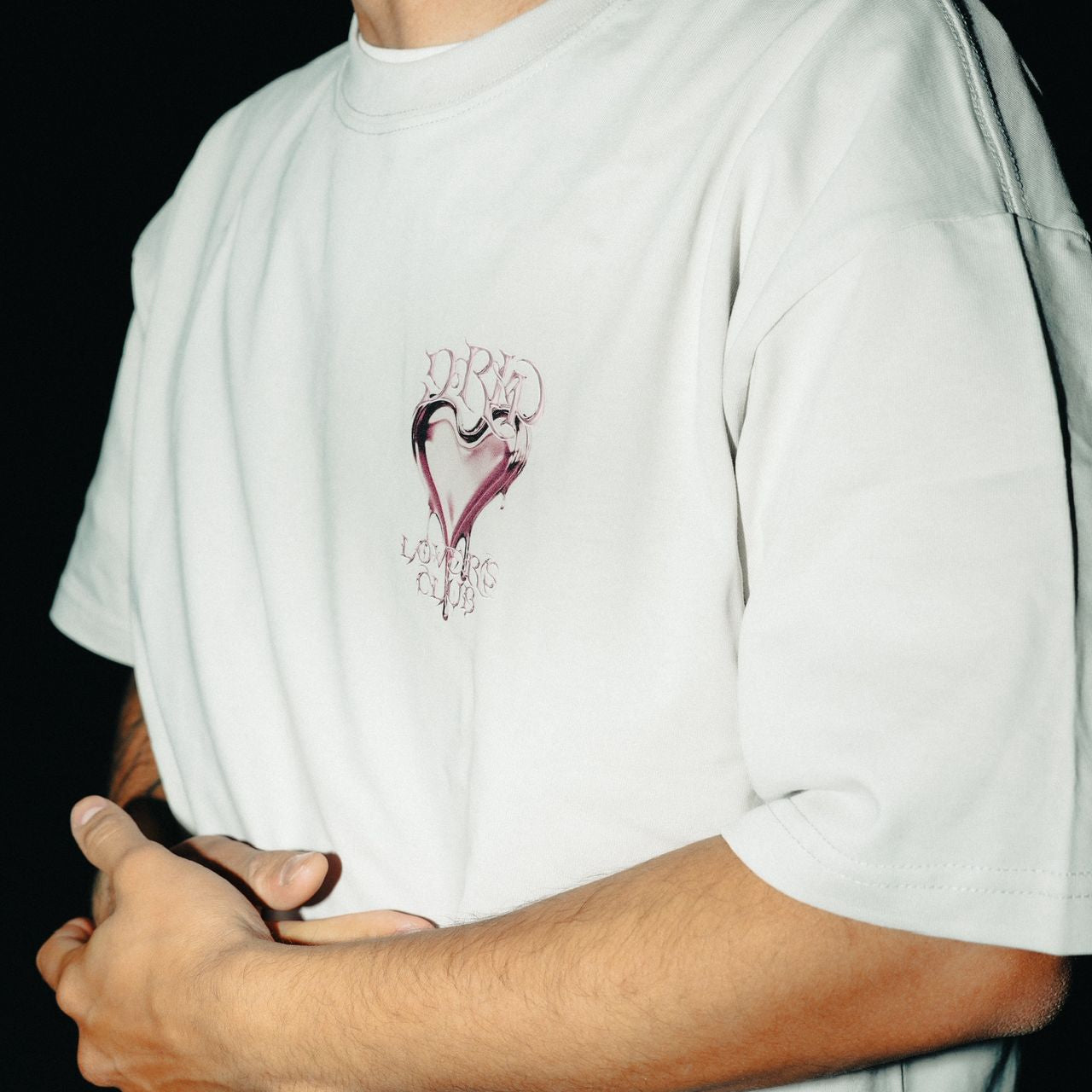 HEART VALENTINE TEE LIGHT GREY