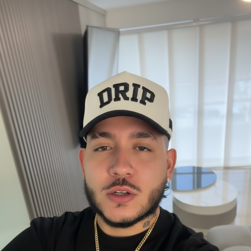 Gorra Life Style White Visor Black Drip detalle - snapback Drip Club Costa Rica