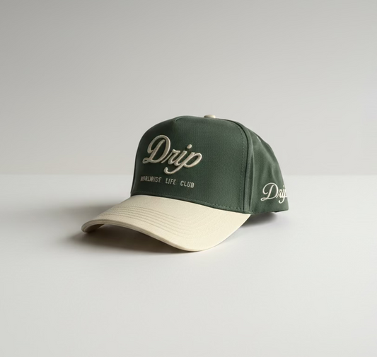 CAP GREEN AND BEIGE
