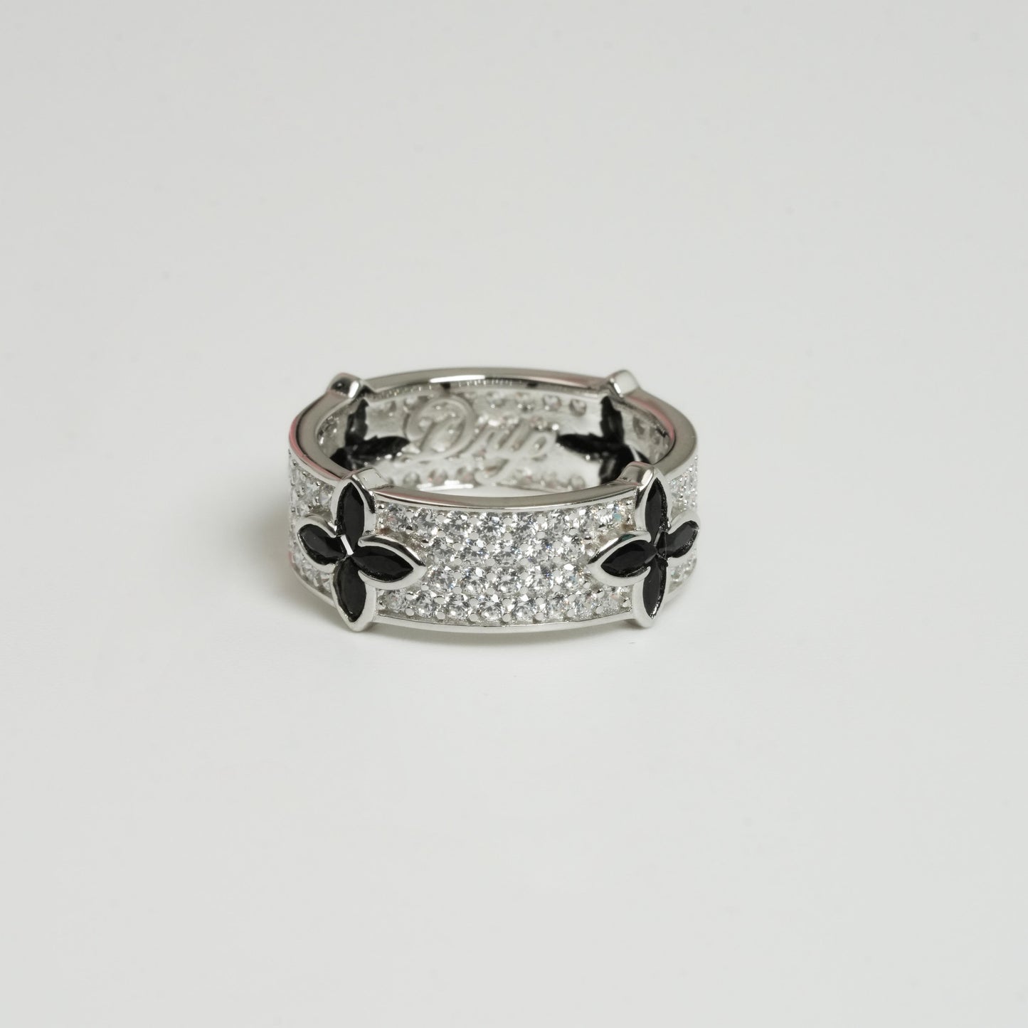 Cross Black Drip Ring