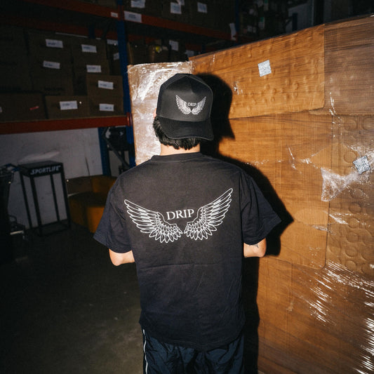 CAP BLACK DRIP AT WHITE NEW