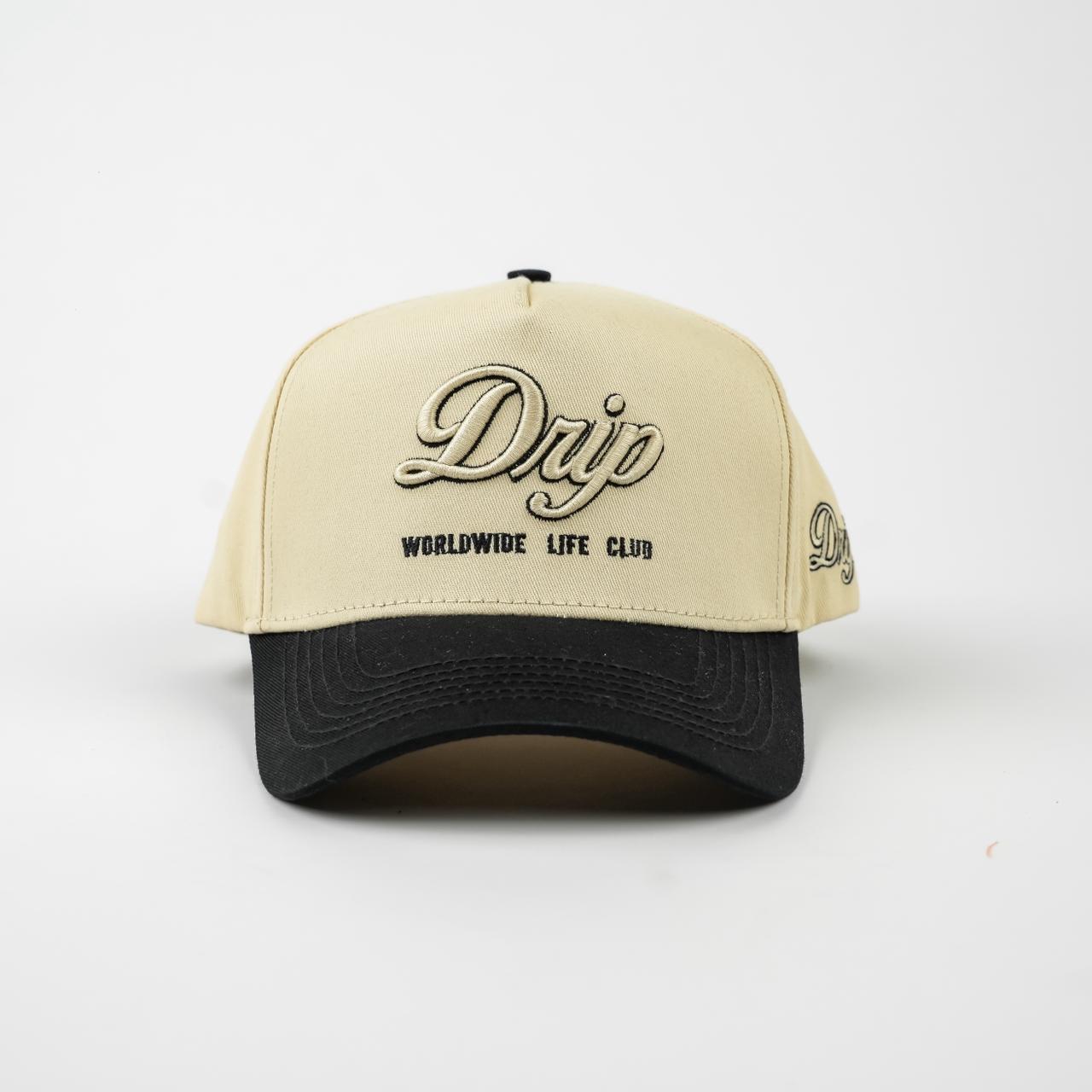 CAP DRIP WORDLWIDE CREAM AND BLACK
