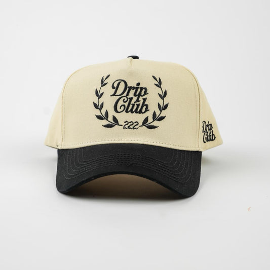 CAP DRIP CLUB BLACK AND CREAM