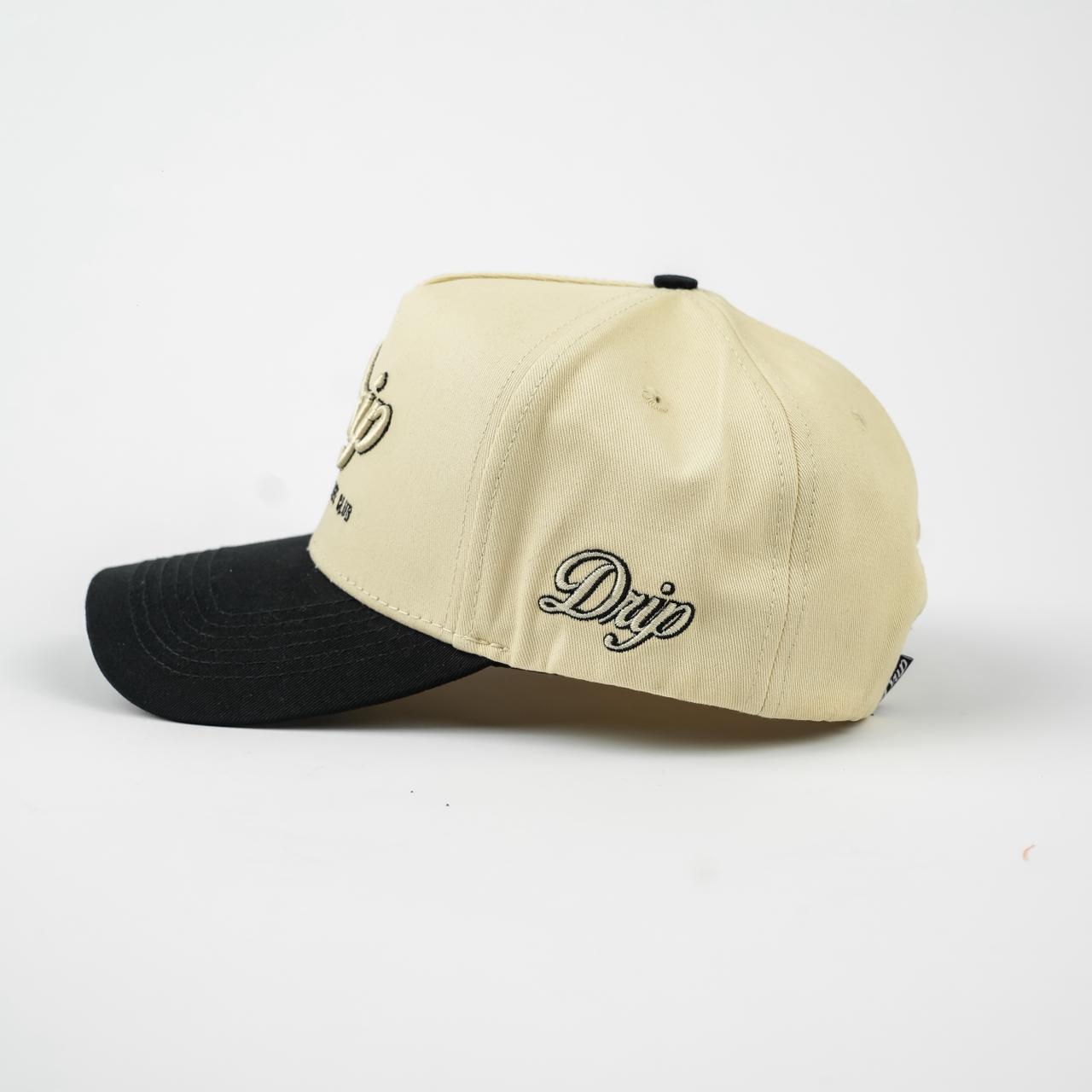 CAP DRIP WORDLWIDE CREAM AND BLACK
