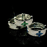 Anillo Cross Blue Drip Ring detalle - joyería streetwear Costa Rica