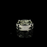 Anillo Cross Black Drip Ring frente - joyería streetwear Drip Club Costa Rica