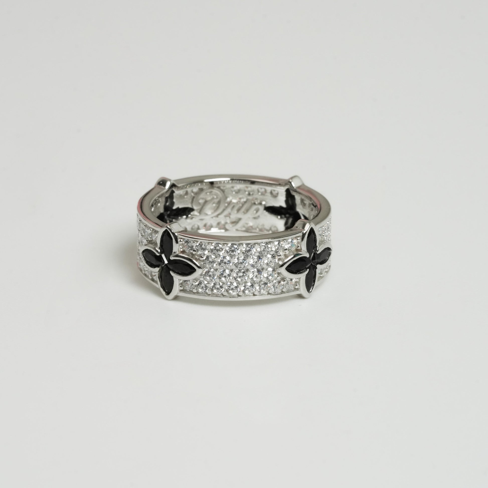 Anillo Cross Black Drip Ring lateral - joyería Drip Club Costa Rica
