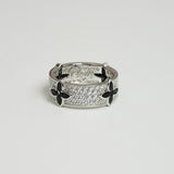 Anillo Cross Black Drip Ring lateral - joyería Drip Club Costa Rica