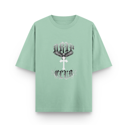 Camiseta Aegle Gothic verde Drip Club - streetwear tipografía gótica Costa Rica