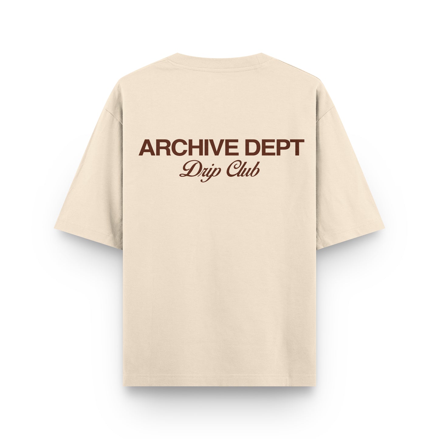 Camiseta Archive Dept beige Drip Club espalda - streetwear Costa Rica