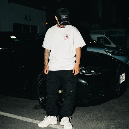 Camiseta Baby Valentine gris claro Drip Club detalle - tee streetwear Costa Rica