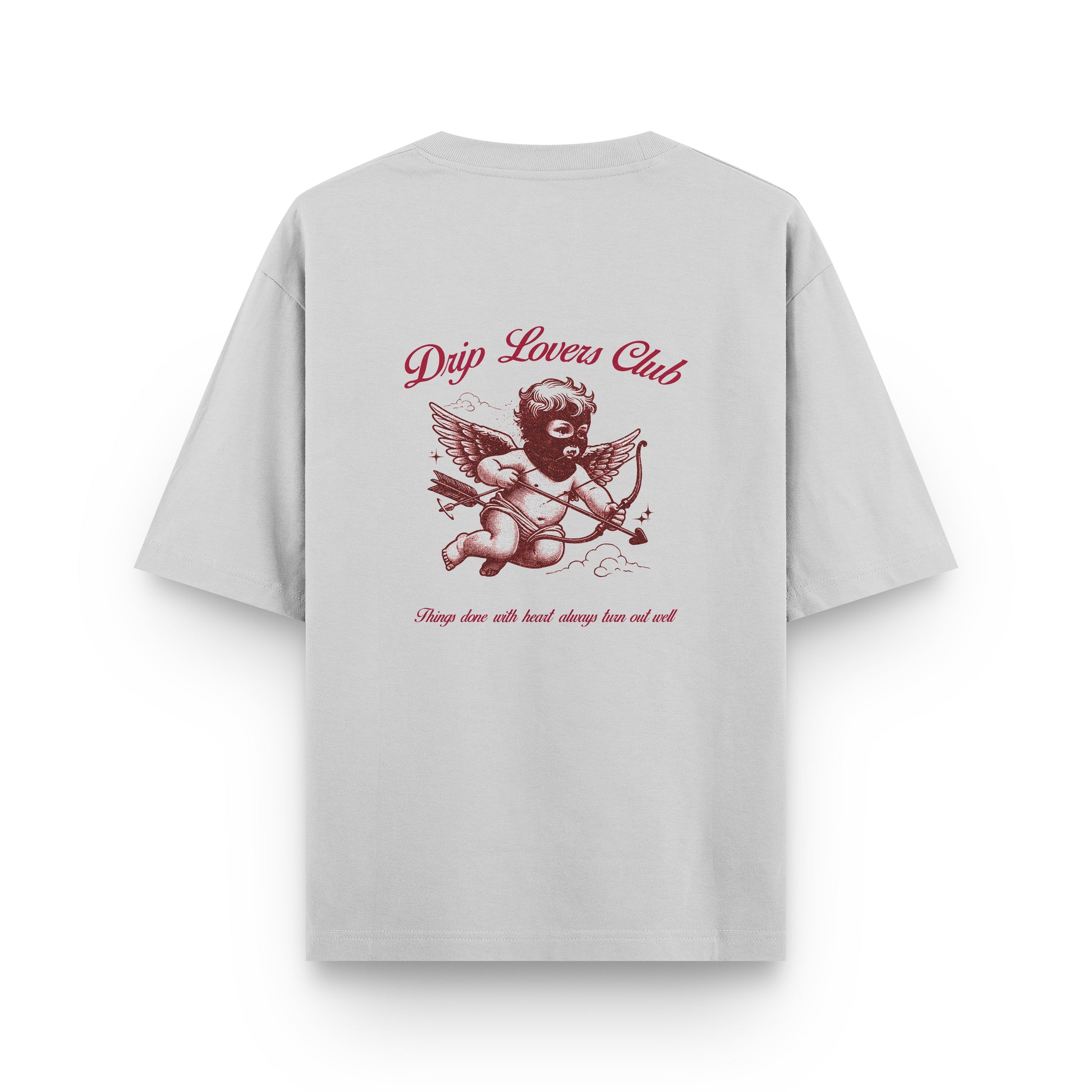 Camiseta Baby Valentine gris claro Drip Club frente - tee edición especial Costa Rica