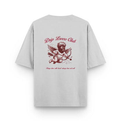 Camiseta Baby Valentine gris claro Drip Club frente - tee edición especial Costa Rica