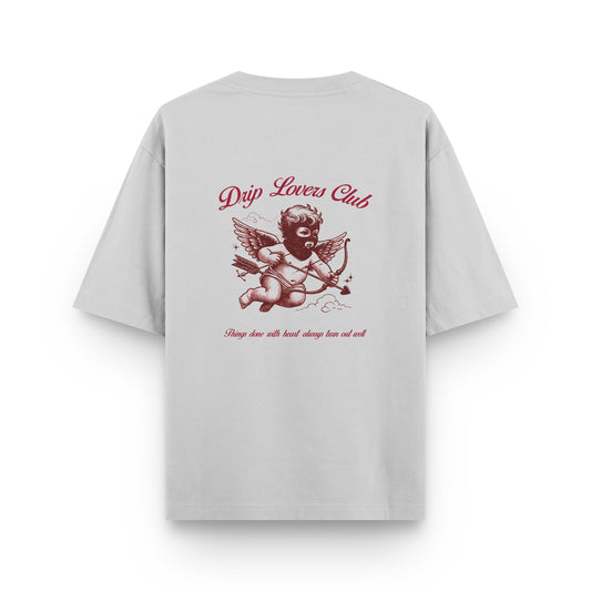 Camiseta Baby Valentine gris claro Drip Club frente - tee edición especial Costa Rica
