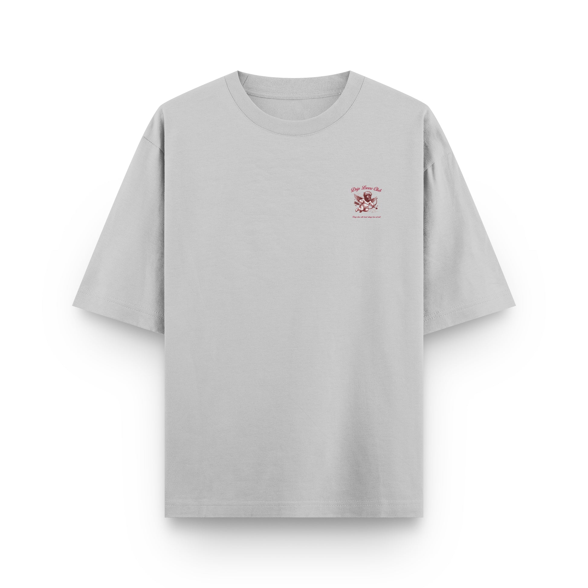 Camiseta Baby Valentine gris claro Drip Club lateral - tee edición especial Costa Rica