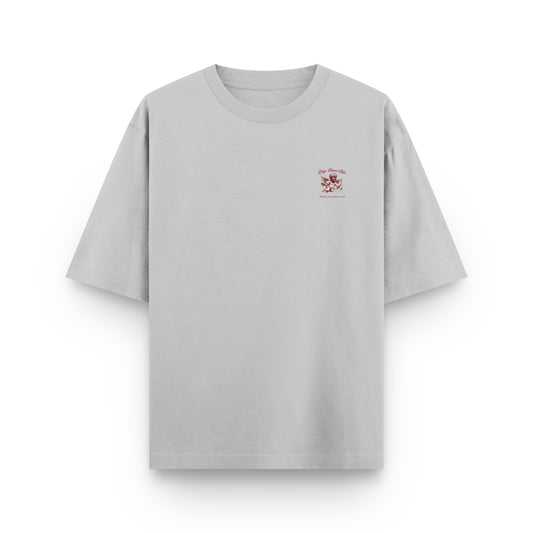 Camiseta Baby Valentine gris claro Drip Club lateral - tee edición especial Costa Rica