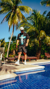 Camiseta Crow God Black Drip Club espalda - tee premium streetwear Costa Rica