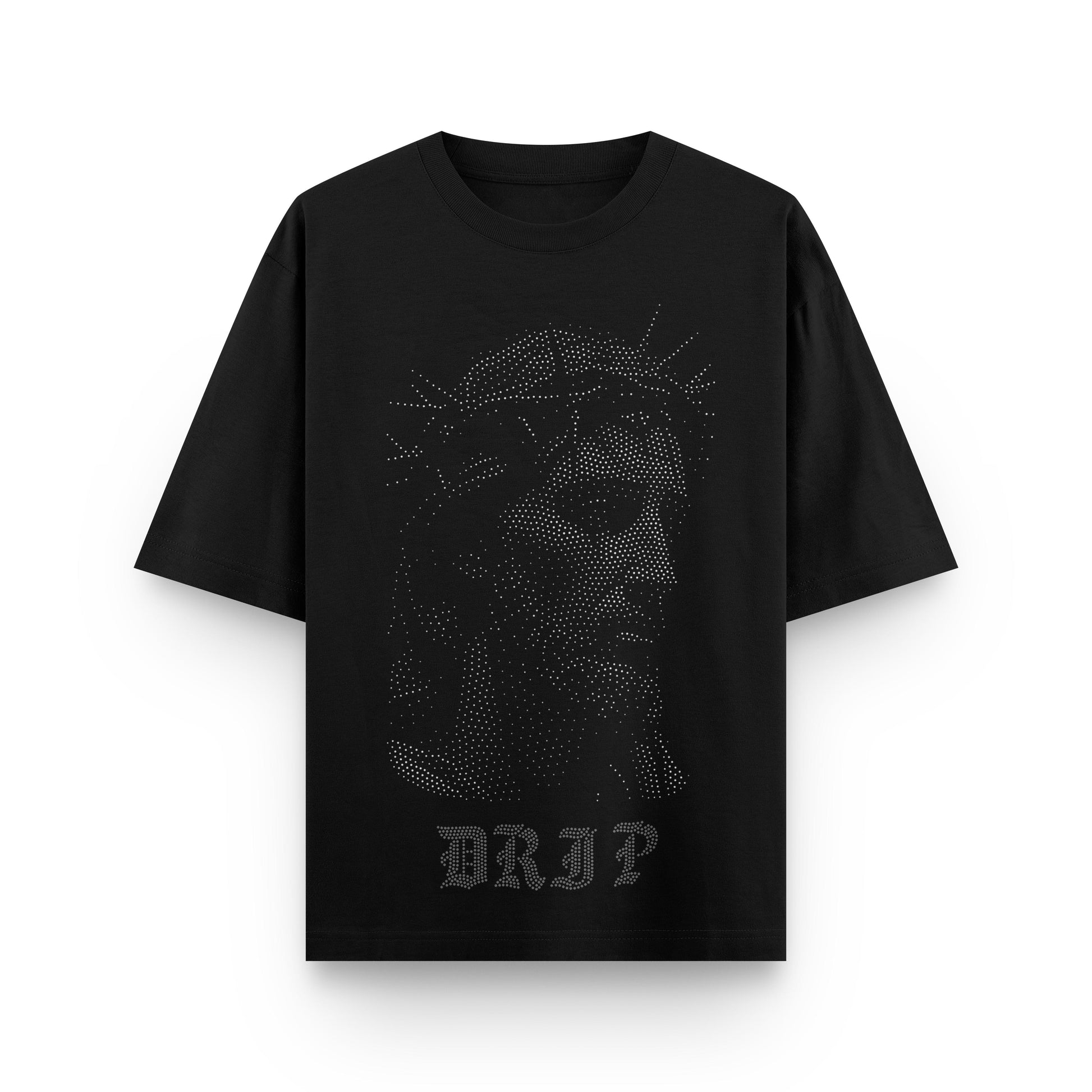 Camiseta God Stone Black Drip Club frente - tee premium streetwear Costa Rica