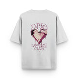 Camiseta Heart Valentine gris claro Drip Club frente - tee edición especial Costa Rica