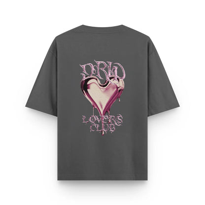Camiseta Heart Valentine gris Drip Club frente - tee edición especial Costa Rica