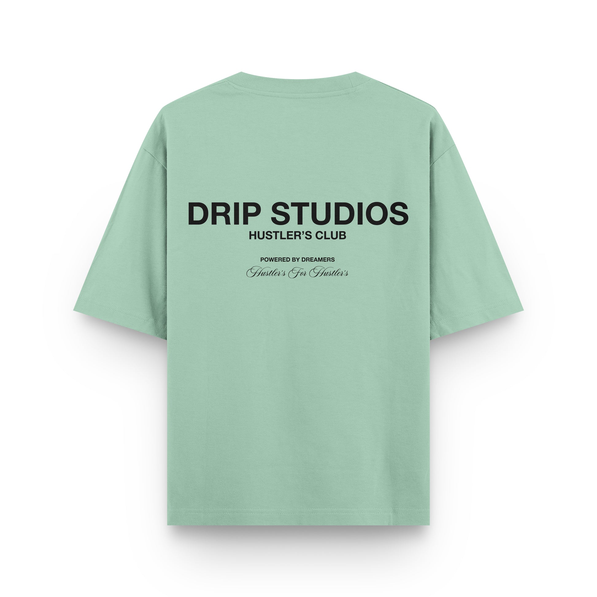 Camiseta Hustler verde Drip Club espalda - streetwear Costa Rica