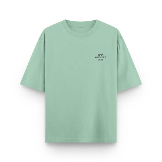 Camiseta Hustler verde Drip Club frente - streetwear Costa Rica