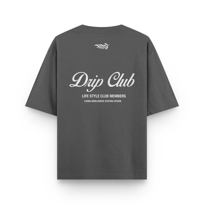 Camiseta Life Style Club Members gris Drip Club frente - streetwear Costa Rica