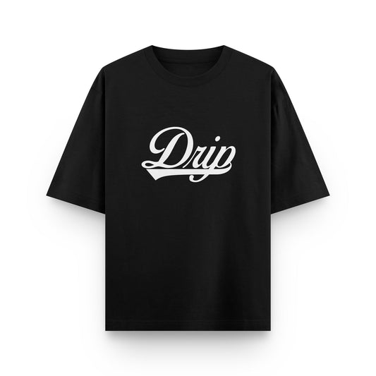 Camiseta Line negra Drip Club frente - basics streetwear Costa Rica