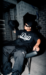 Camiseta Line negra Drip Club modelo - basics streetwear Costa Rica