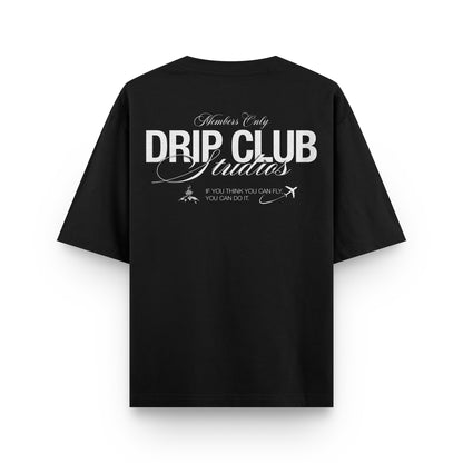 Camiseta Members Only Black Drip Club espalda - tee premium streetwear Costa Rica