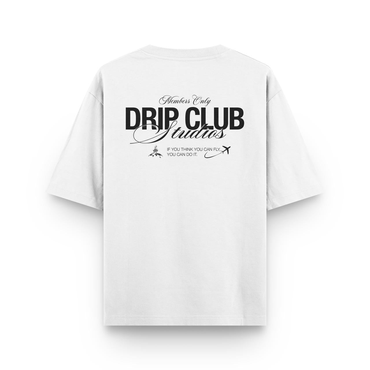Camiseta Members Only White Drip Club frente - tee premium streetwear Costa Rica