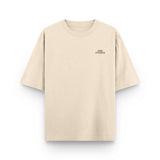 Camiseta Drip Studios beige frente - streetwear oversize Drip Club Costa Rica