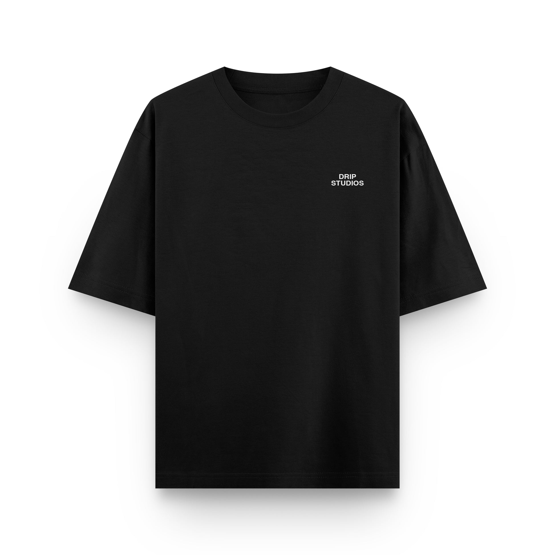 Camiseta Drip Studios negra frente - streetwear oversize Drip Club Costa Rica