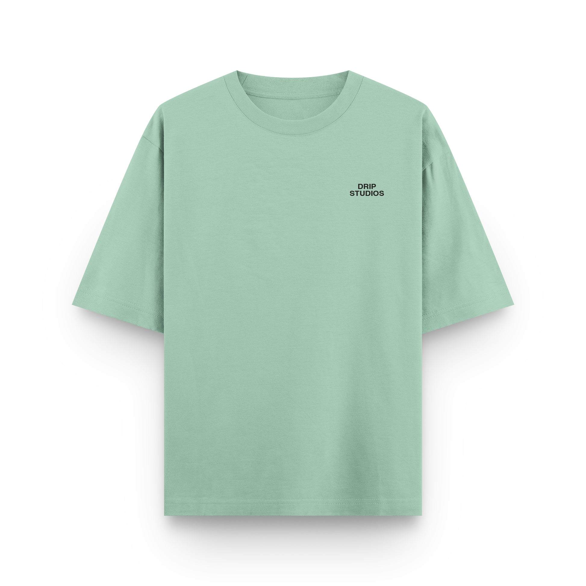 Camiseta Drip Studios verde frente - streetwear oversize Drip Club Costa Rica