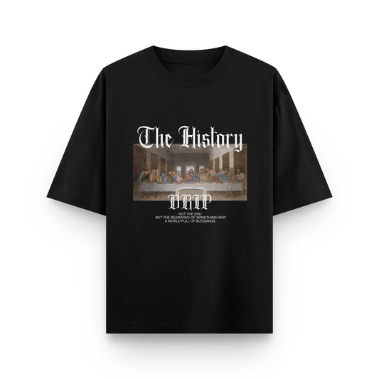 Camiseta The History negra Drip Club - streetwear hombre Costa Rica