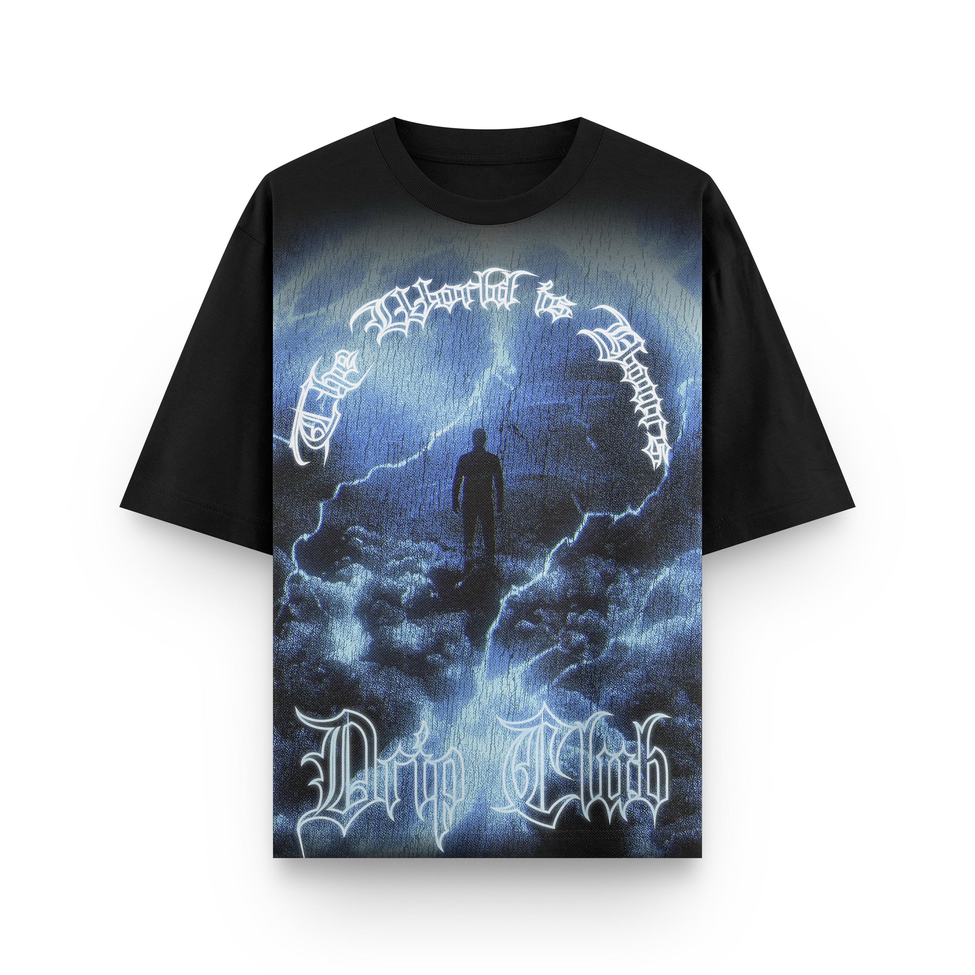 Camiseta World Yours Black Drip Club frente - tee premium streetwear Costa Rica