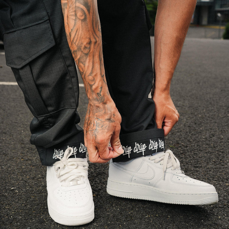 Cargo Exclusivo negro Drip Club frente - pantalón streetwear Costa Rica