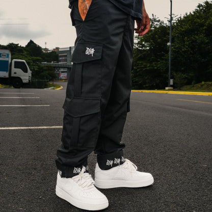 Cargo Exclusivo negro Drip Club espalda - pantalón streetwear Costa Rica
