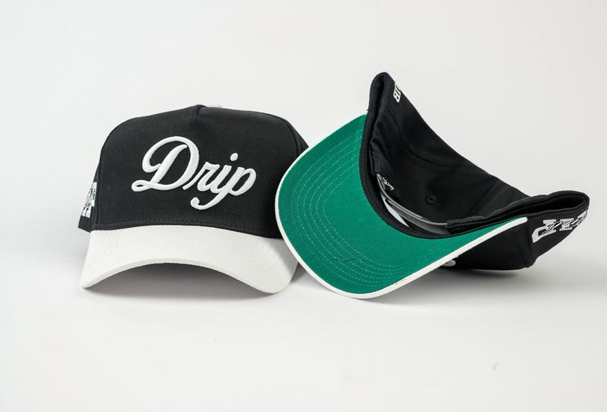 Gorra Black Visor Green Drip detalle - snapback visera verde Costa Rica