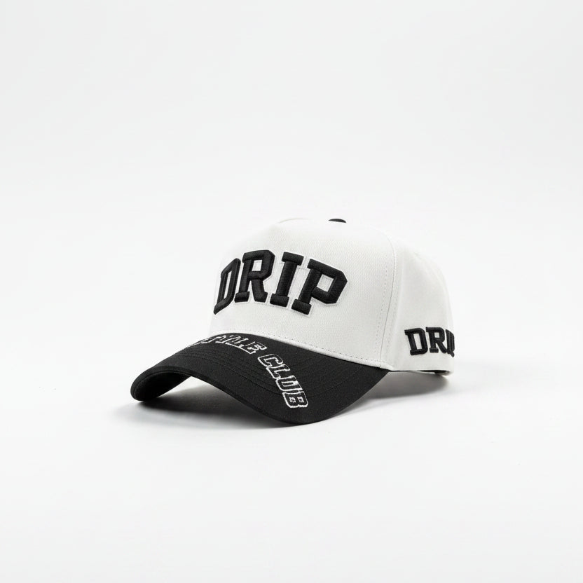 Gorra Life Style White Visor Black Drip frente - snapback visera negra Costa Rica