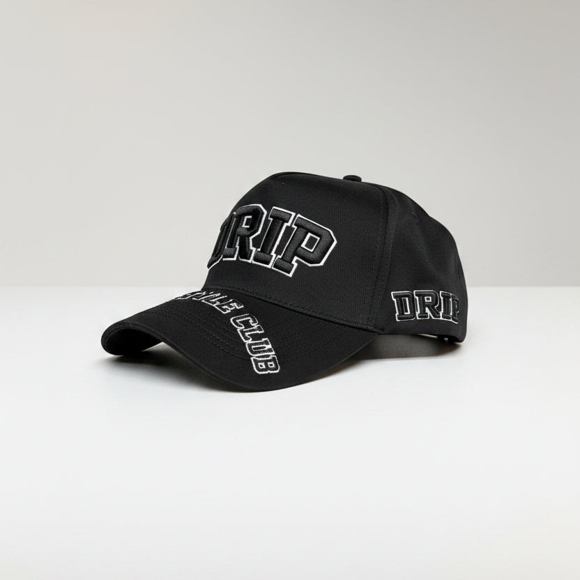 Gorra Life Style Club Black Drip frente - snapback negro streetwear Costa Rica