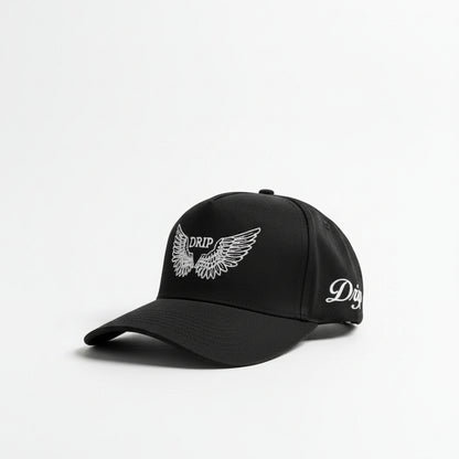 Gorra Cap Black Drip AT White frente - snapback negro blanco Drip Club Costa Rica