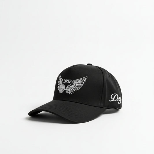 Gorra Cap Black Drip AT White frente - snapback negro blanco Drip Club Costa Rica