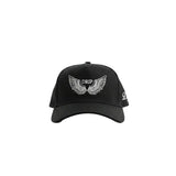 Gorra Cap Black AT White lateral - snapback negro blanco Drip Club Costa Rica